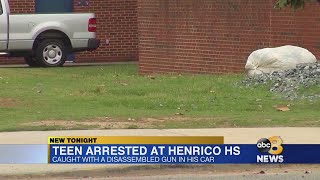 Henrico High School student arrested for having a disassembled gun in his car