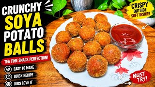 Crunchy Soya Potato Balls Recipe 😍 Crispy Outside Soft Inside | Easy Evening Snack | #viral #food  screenshot 4