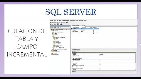 Sql Server - Crear tabla, Campo auto-incremental (MODO GRÁFICO)