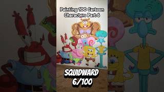 Painting 100 Cartoon Characters Part 7 #spongebob #nickelodeon #cartoon #drawing #painting #art