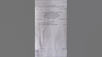 Real Time Governance System question paper 2024-  November (B. Com)