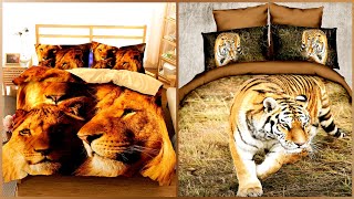 New arrival brown lion 3D print pure cotton 4 piece bedding sets duvet cover sets design collection