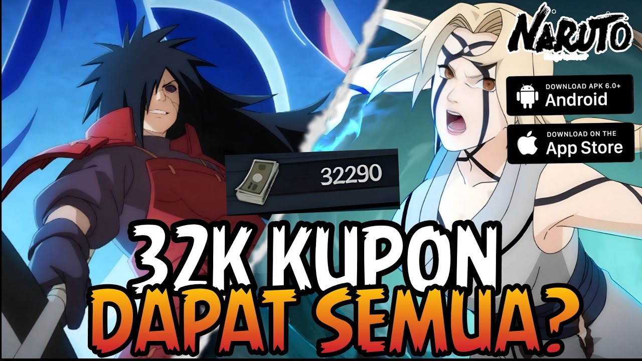 MENGHABISKAN 32 RIBU KOPUN GACHA TABUNGAN 1 TAHUN BUAT CHAR TERBARU DI GAME 😋🔥naruto ol mobile