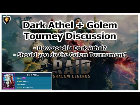 Raid Shadow Legends Dark Athel Golem Tourney Discussion Youtube