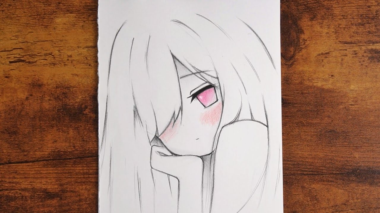 How to Draw cute Anime Girl: Easy anime Drawing tutorial step by step ...