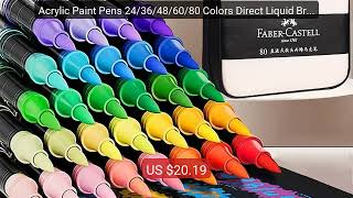 Acrylic Paint Pens 2436486080 Colors Direct Liquid Brush ... Amazing Value 2026 Must Have