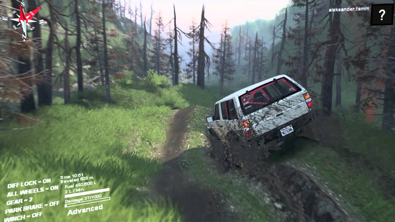 SpinTires - Exploring Aussie 4x4 Deathroads map - Episode 1