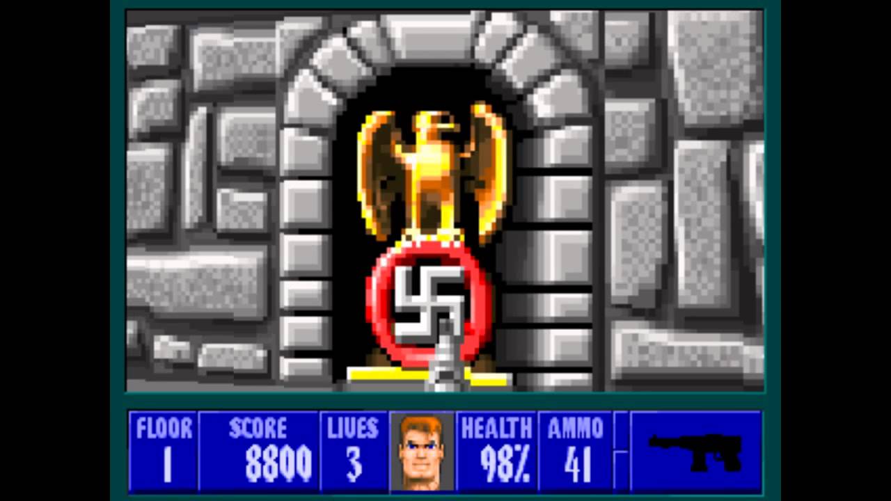 Wolfenstein 3D - [1992]  (MS-DOS/PC) Gameplay - YouTube