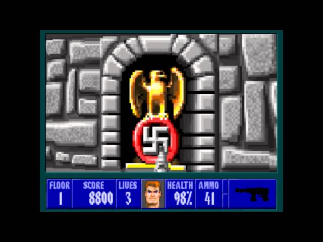 Wolfenstein 3D - [1992]  (MS-DOS/PC) Gameplay - YouTube