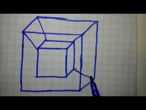 Как нарисовать 4 д куб