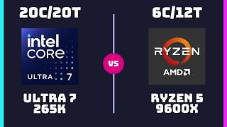 Intel Core Ultra 7 265K vs AMD Ryzen 5 9600X – CPU Comparison | Which One is Better?