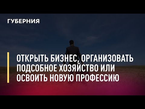Открыть бизнес, организовать подсобное хозяйство или освоить новую профессию. Новости.19/11/21