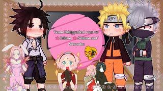 NARUTO'S FRIENDS_ AND FAMILY REACT TO SASUKE X SAKURA_ SLIGHT SASUSAKU  GACHACLUB GACHA FULL_HD👇 