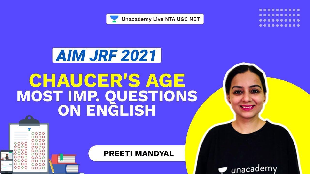 Chaucer's Age : Most Imp. Questions On English | AIM JRF 2021 English Literature | Preeti Mandyal