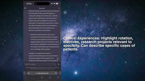 ChatGPT: How to Write a Personal Statement for Residency or Fellowship