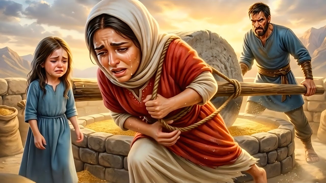 كلما أنجبت زوجته بنتاً ربطها في حجر الرحى ليهينها... لكن حين جاء الولد ، كانت نهايته صدمة للجميع!