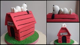 Snoopy Dog Kennel (Peanuts/Charlie Brown) Cake . . . how to