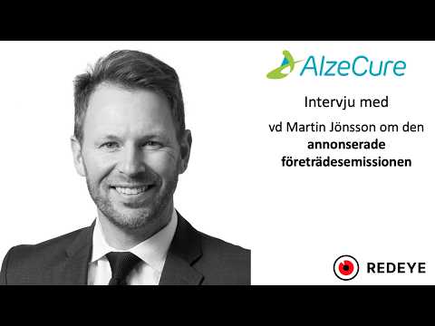 Intervju med Alzecures vd Martin Jönsson om annonserad företrädesemissionen i maj 2026