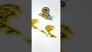 SRT Hellcat Grille Emblem Set Dodge Jeep Chrysler – Custom Acrylic Badge