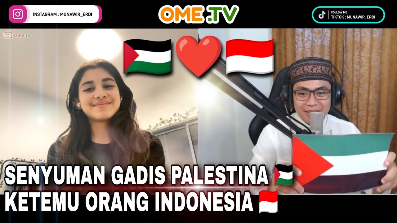 CEWEK PALESTINA INI MENCERITAKAN YANG DIALAMI MEREKA‼️ DAN HANYA BISA TERSENYUM🇵🇸 ||OME.TV || MUSLIM