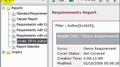 Quality Center 13.: Graphs and Reports