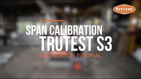 Span Calibration - Tru-Test S3 Weigh Scale Indicator Tutorial - Ritchie Agricultural