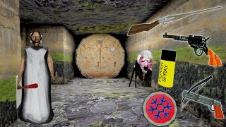 Granny 1.8.1 Sewer Escape Extreme Mode And Using All Weapons To Kill Granny