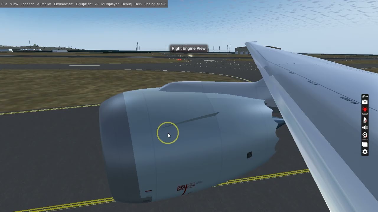 Testing the 787-8 on FlightGear 2020.3.19