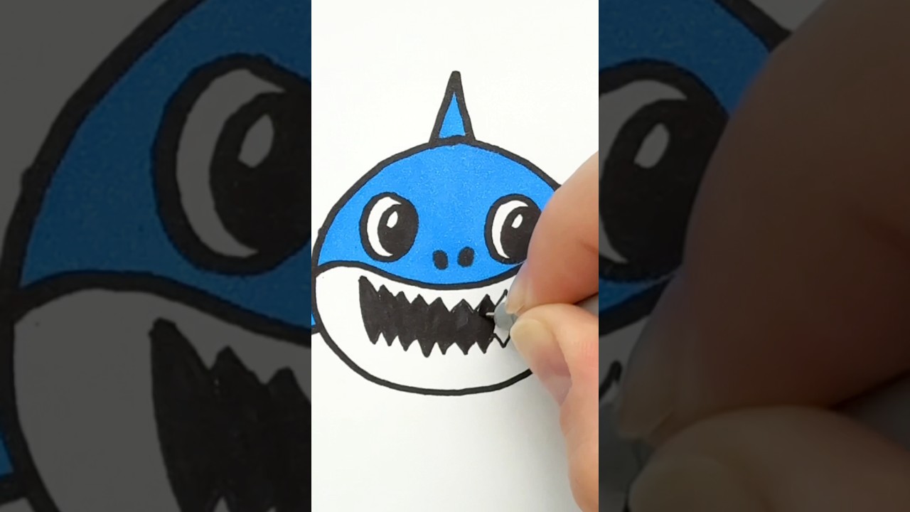 How to Draw Daddy Shark | Drawing Tutorial for Kids 