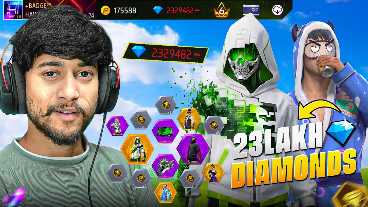 Spending my 23Lakh Diamonds💎 Buying Everything in Free Fire 😍🔥