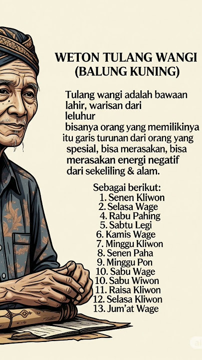 Tulang wangi #tulangwangi #weton #shorts #jawa