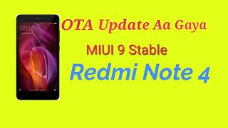Miui 9 Stable Ota Update In Hindi Tips From Me