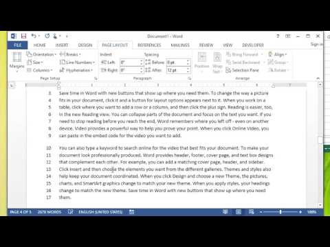 Microsoft Word - Adding Line Numbers - YouTube