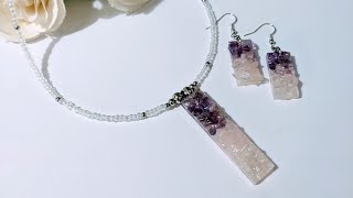 How To Make Gemstone Jewelry. Resin Crafts. Resin Jewelry Making Tutorial. Resin Art Ideas.