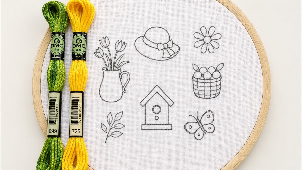 VERY EASY LITTLE HAND EMBROIDERY DESIGNS FOR BEGINNERS - YouTube