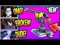 STREAMERS *FIRST TIME USING* NEW "MOUNTED TURRET" GUN! *EPIC* Fortnite FUNNY & SAVAGE Moments