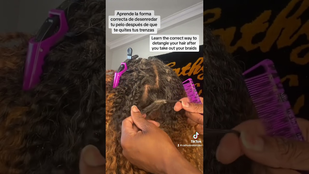 Aprende a cómo desenredar tu pelo después de las trenzas.
