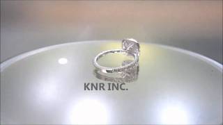 18K WHITE GOLD ROUND CUT DIAMOND ENGAGEMENT RING HALO PRONG SET1.44CTW - KNR INC - 293.wmv