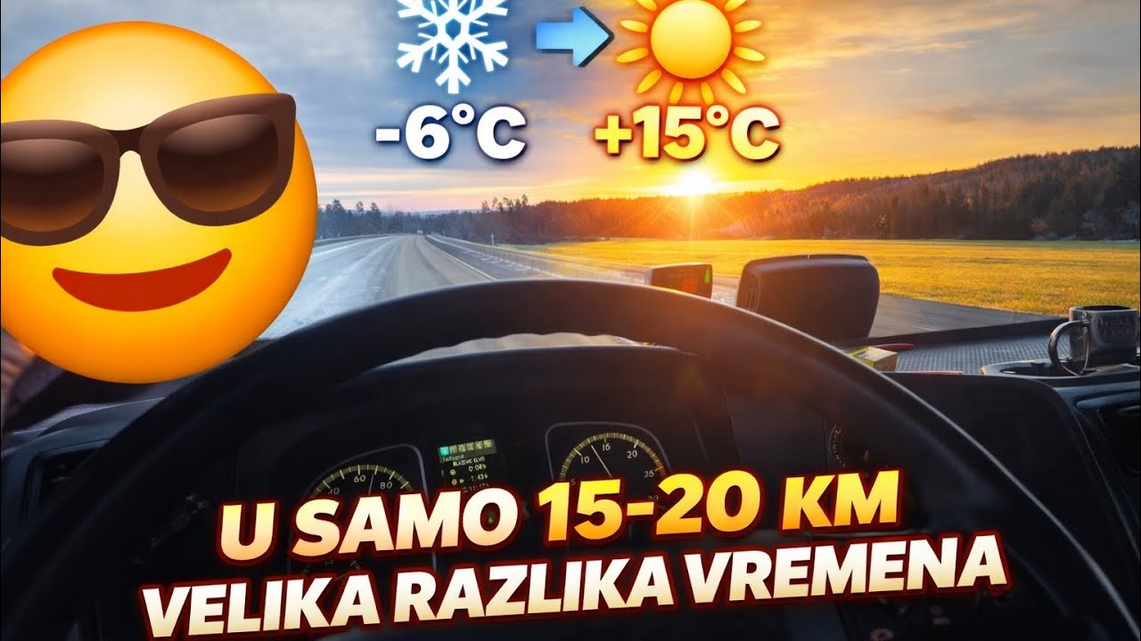 U 15 kilometara razlika u vremenu.