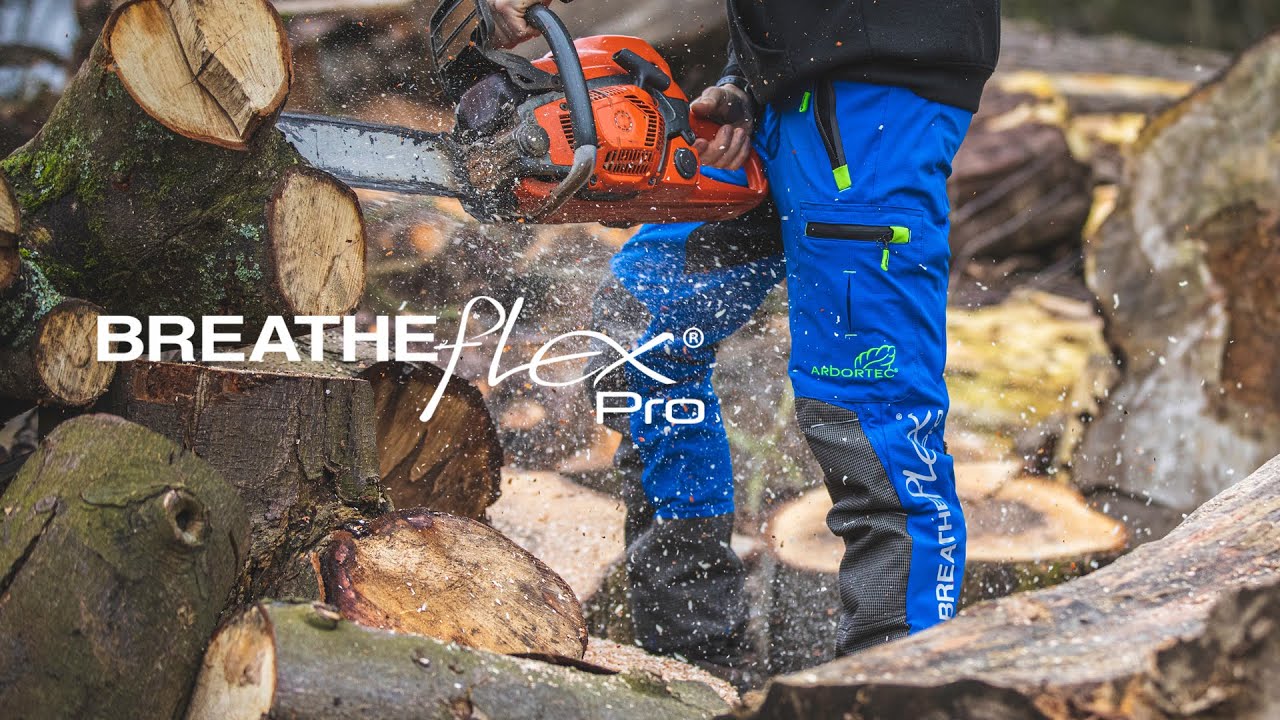Arbortec Forestwear | Breatheflex Pro Chainsaw Trousers - Black Design A