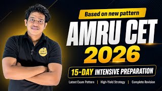 AMRU CET 2026 | 15-Day Intensive Preparation Program | Complete Strategy, MCQs & Exam Pattern