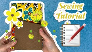 How To Sew a Notebook Cover With Pencil Holder