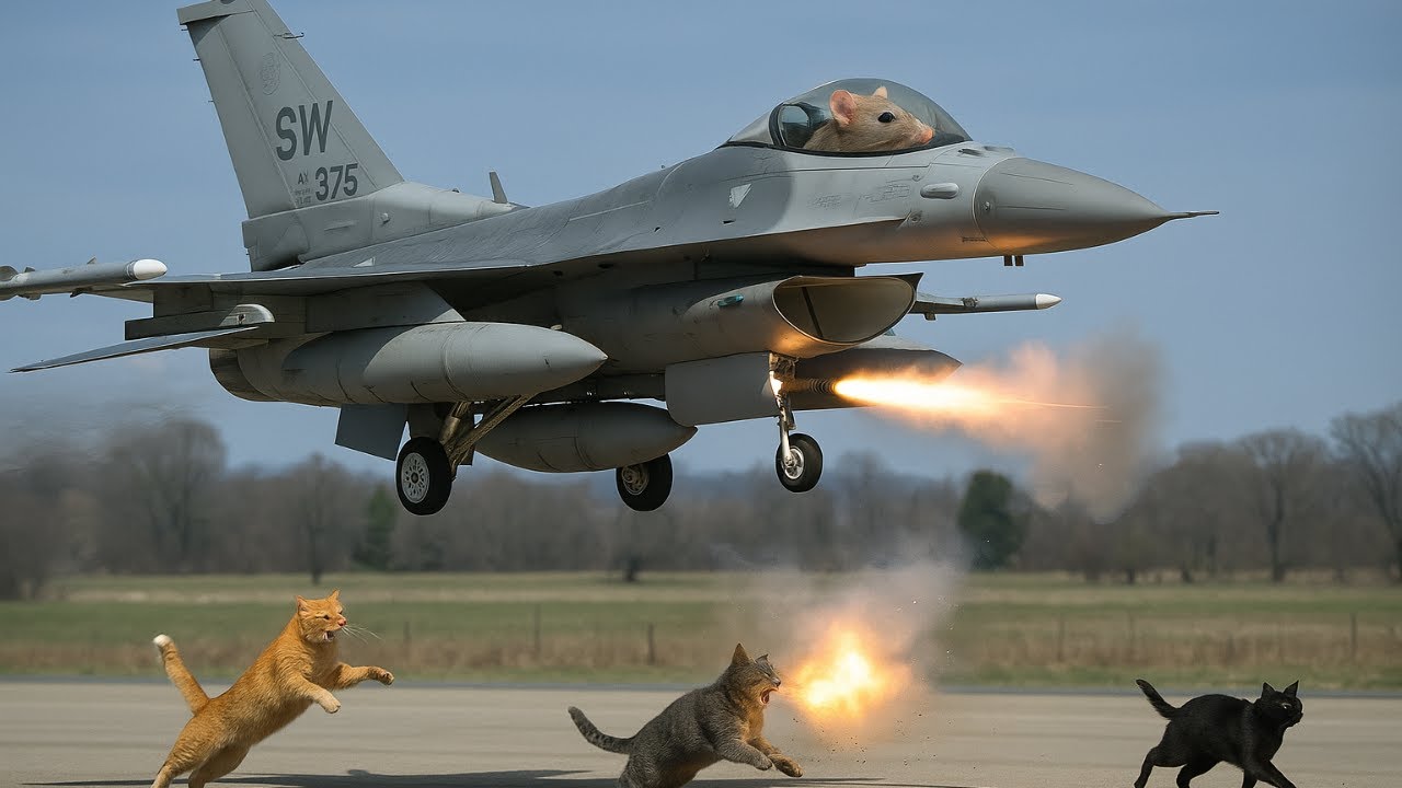 Rat Attack on cats and dog fight