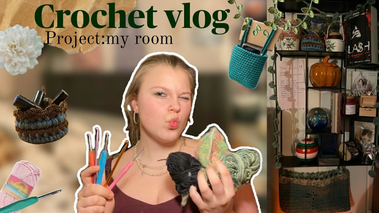 Crocheting things for my already too cluttered room ⋆⭒˚.⋆ Crochet vlog feburary 2026 °❀.ೃ࿔*