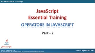 51021 - Operators in JavaScript - Part 2