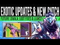 Destiny 2: NEW PATCH THIS WEEK! Exotic UPDATES! Future Zavala, Season 21, Reworks Leak &amp; More!