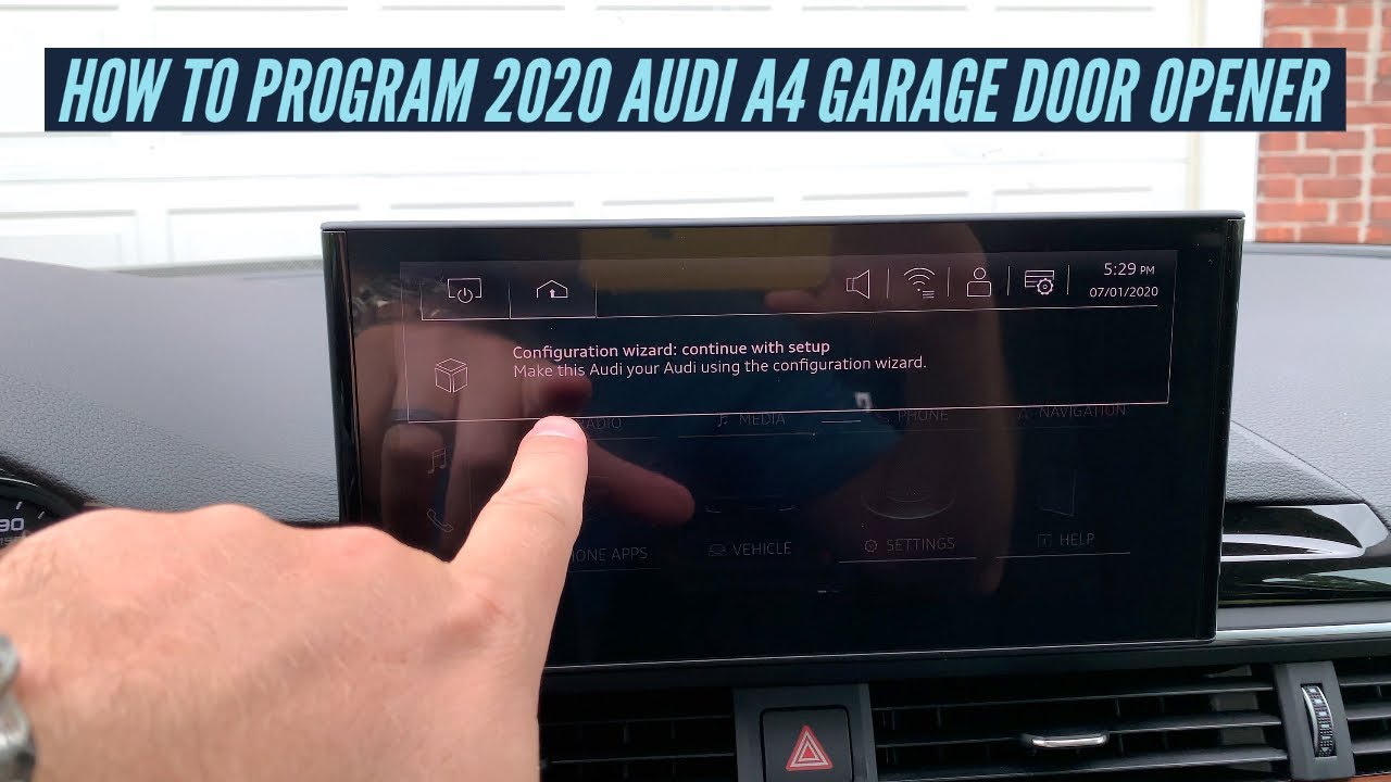 How to Program 2020 Audi A4 Garage Door Opener YouTube