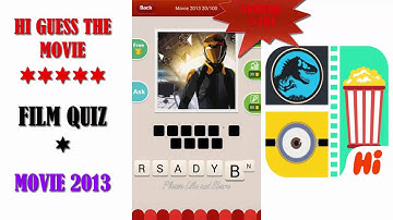 Hi Guess the Movie: Film Quiz - Movie 2013 Pack - All Answers - Walkthrough