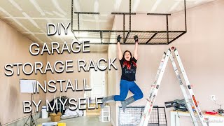 OVERHEAD STORAGE RACK DIY  FLEXIMOUNT RACK INSTALL AND REVIEW