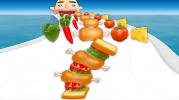 Sandwich Runner All Levels / Max Level Gameplay Walkthrough UPDATED ( android / ios )